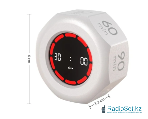 Цифровой гравитационный таймер-куб с экраном Flip Timer Gravity 1-90 минут